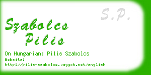 szabolcs pilis business card